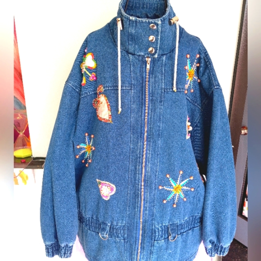 Vintage Bedazzled Denim jacket